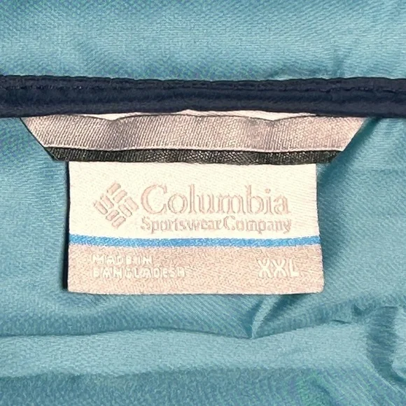 Columbia Men's Silver Falls Down Hooded Jacket Teal. size XXL PreLoved - Picture 8 of 9